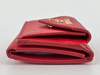 1MH021 Red Vitello Move Leather Wallet - Glampot