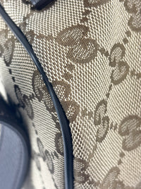 GG Canvas Drawstring Backpack in Beige / Ebony