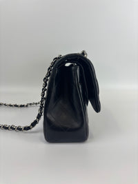 Jumbo Classic Double Flap in Black Lambskin SHW