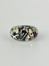 Black Resin Inclusion Ring Size M