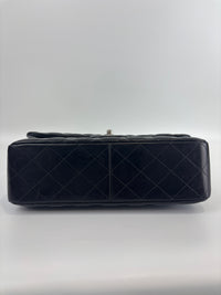 Jumbo Classic Double Flap in Black Lambskin SHW