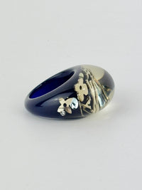 Black Resin Inclusion Ring Size M
