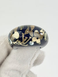 Black Resin Inclusion Ring Size M