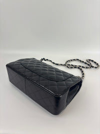 Jumbo Classic Double Flap in Black Lambskin SHW