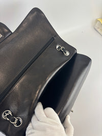 Jumbo Classic Double Flap in Black Lambskin SHW