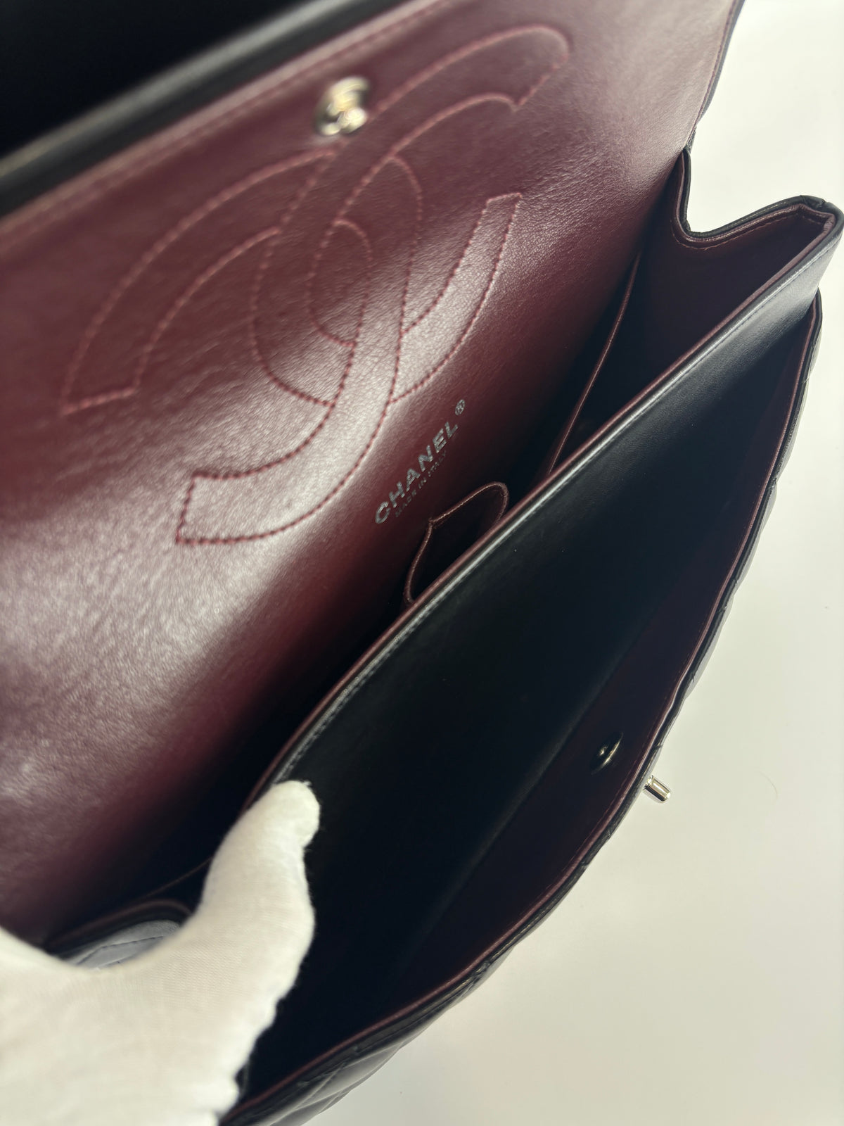 Jumbo Classic Double Flap in Black Lambskin SHW