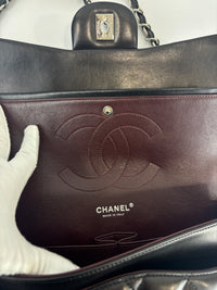 Jumbo Classic Double Flap in Black Lambskin SHW