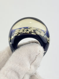 Black Resin Inclusion Ring Size M