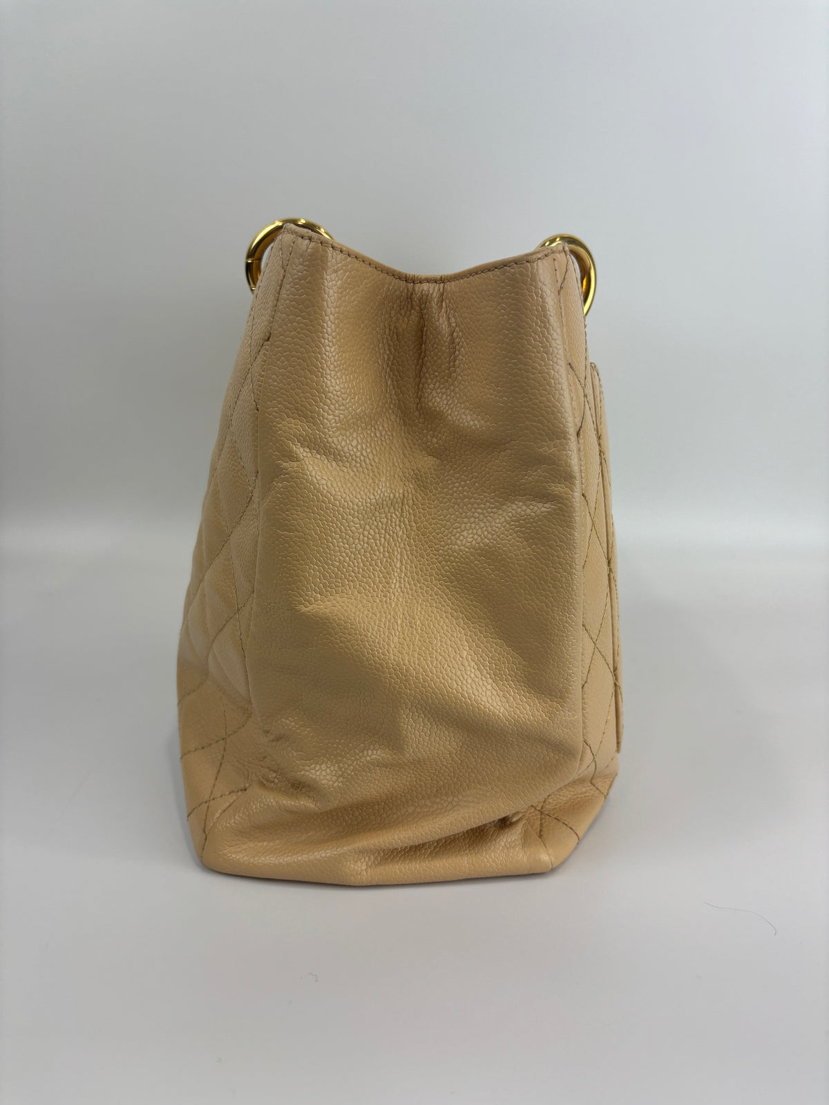 Grand Shopping Tote (GST) in Beige Caviar GHW