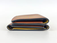 Anagram Trifold Compact Wallet in Brown Calfskin