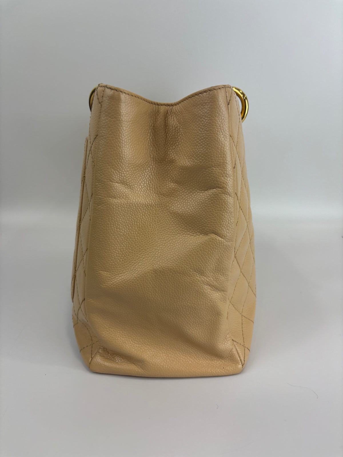 Grand Shopping Tote (GST) in Beige Caviar GHW