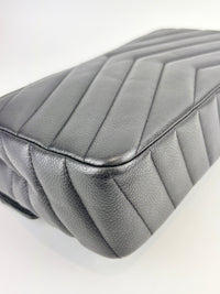 Lady Chevron Flap Bag Black SHW