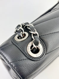 Lady Chevron Flap Bag Black SHW
