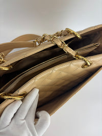 Grand Shopping Tote (GST) in Beige Caviar GHW