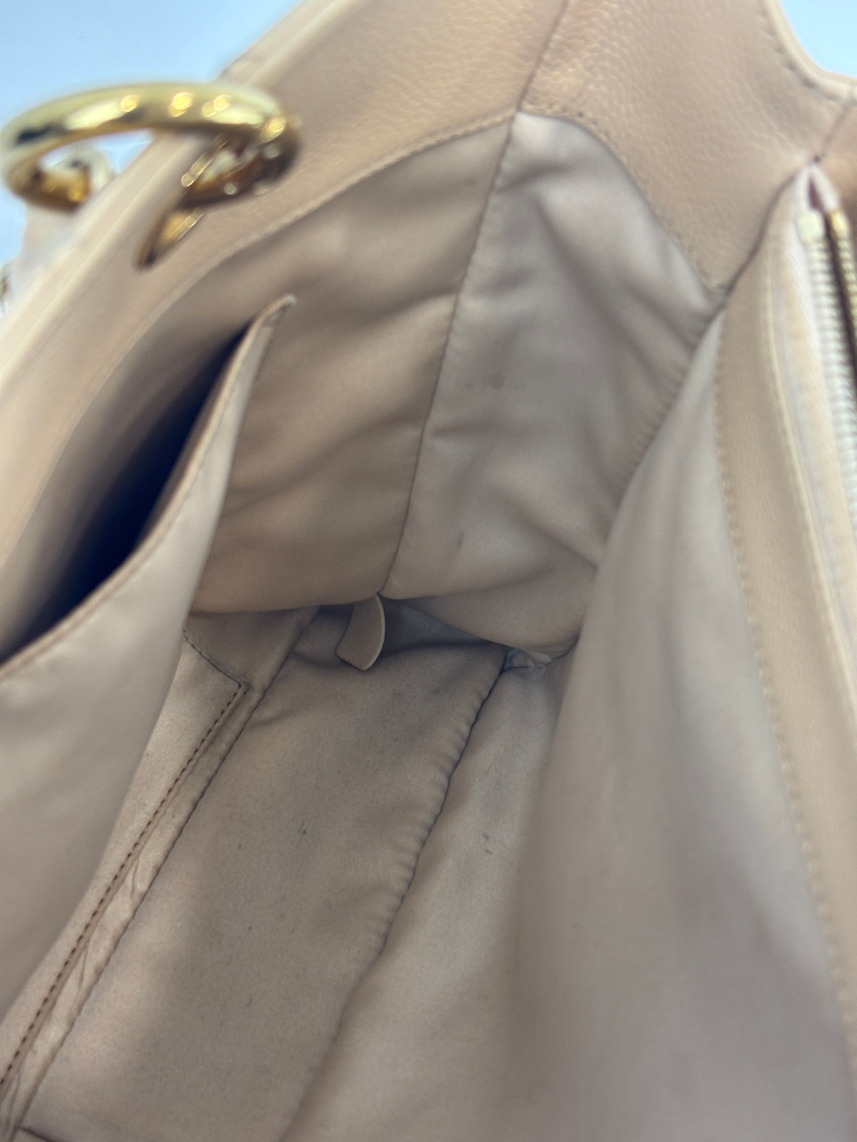 Grand Shopping Tote (GST) in Beige Caviar GHW