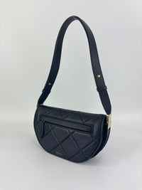 Small Quilted Lambskin Olympia Shoulder Bag in Black