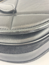 Small Quilted Lambskin Olympia Shoulder Bag in Black