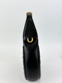 GG Marmont Small Half-Moon Shoulder Bag in Black