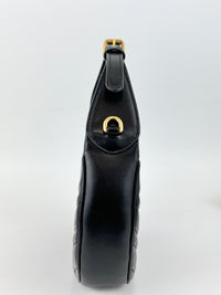 GG Marmont Small Half-Moon Shoulder Bag in Black