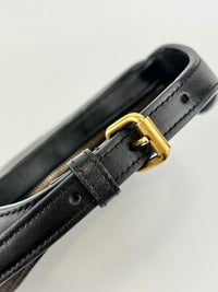 GG Marmont Small Half-Moon Shoulder Bag in Black