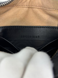 GG Marmont Small Half-Moon Shoulder Bag in Black