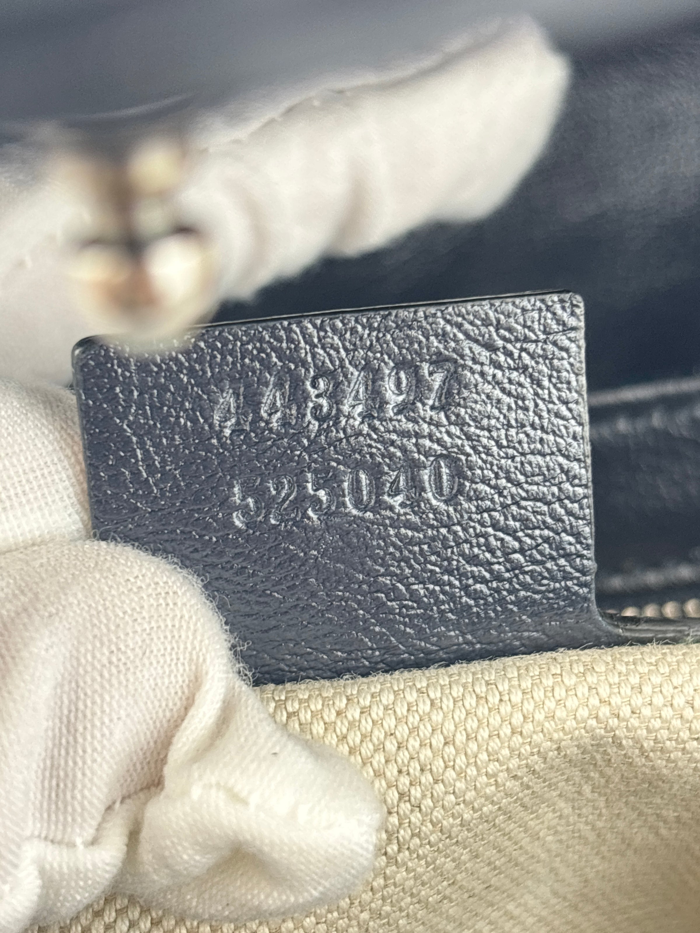 GG Marmont Small Canvas Shoulder Bag in Blue