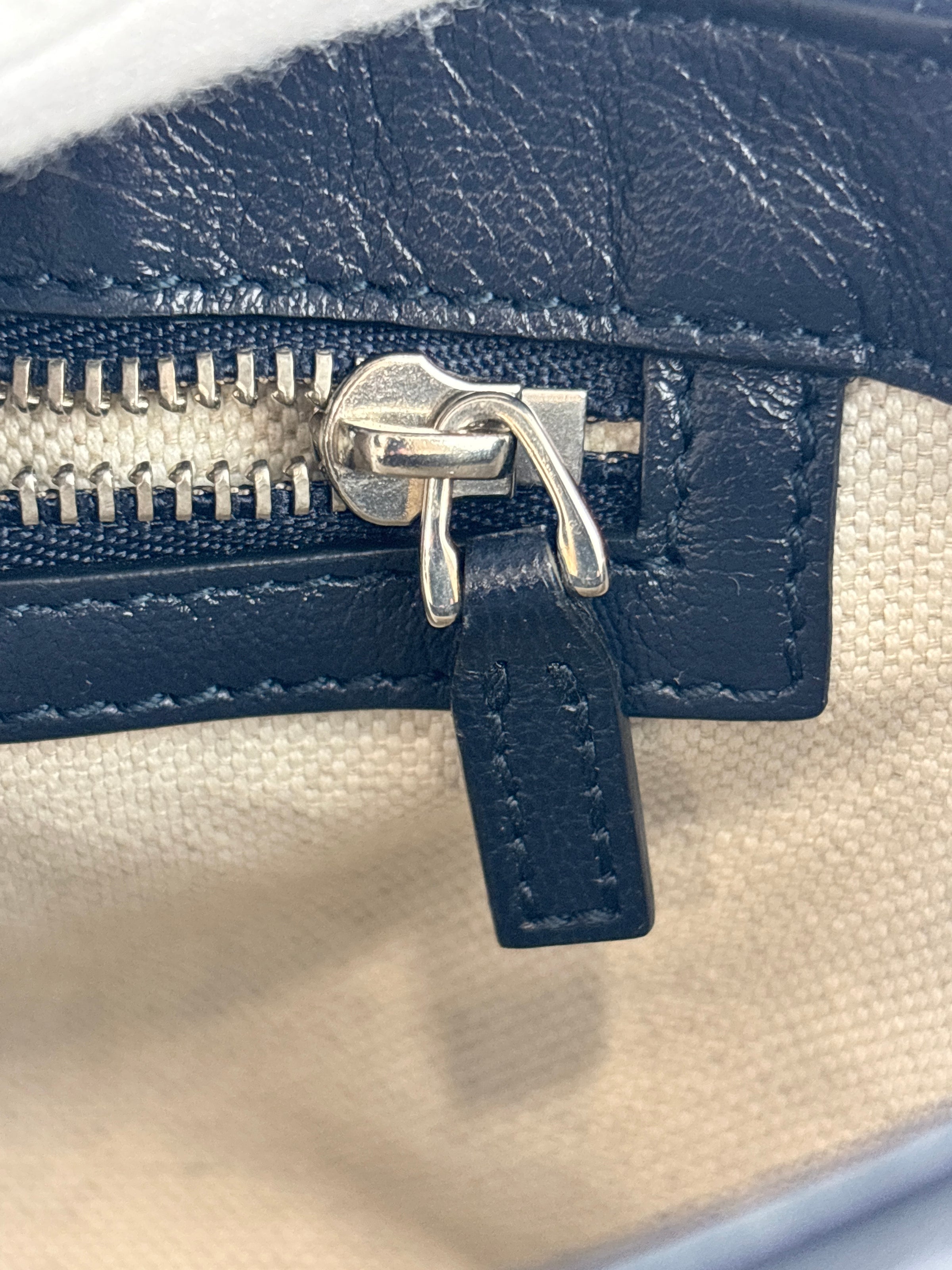 GG Marmont Small Canvas Shoulder Bag in Blue