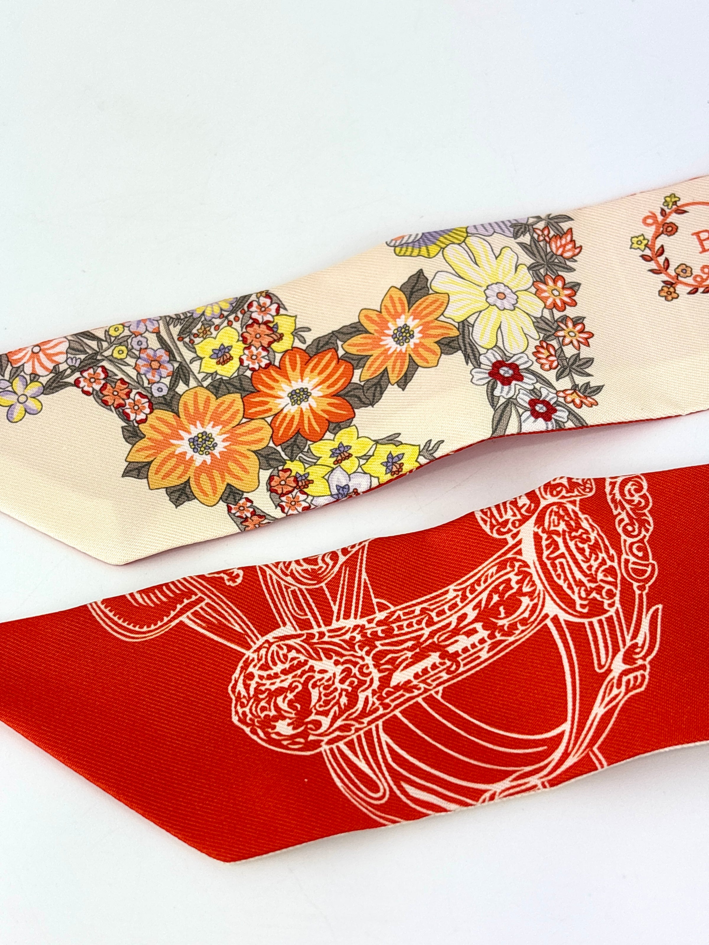 Brides De Gala En Fleurs Twilly Vanille / Orange / Kaki