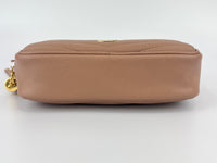 Mini Lou Camera Bag in Vintage Peach Matelassé Grain de Poudre