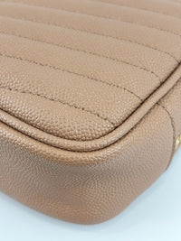 Mini Lou Camera Bag in Vintage Peach Matelassé Grain de Poudre