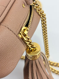 Mini Lou Camera Bag in Vintage Peach Matelassé Grain de Poudre