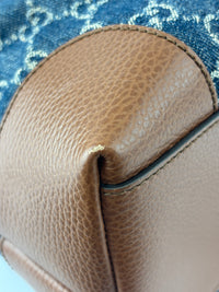 Ophidia GG Medium Tote in Blue Denim