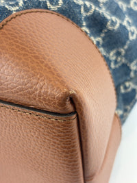 Ophidia GG Medium Tote in Blue Denim