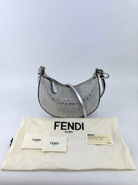 Mini Fendigraphy Crystal FF/Vitello Laminato Suede