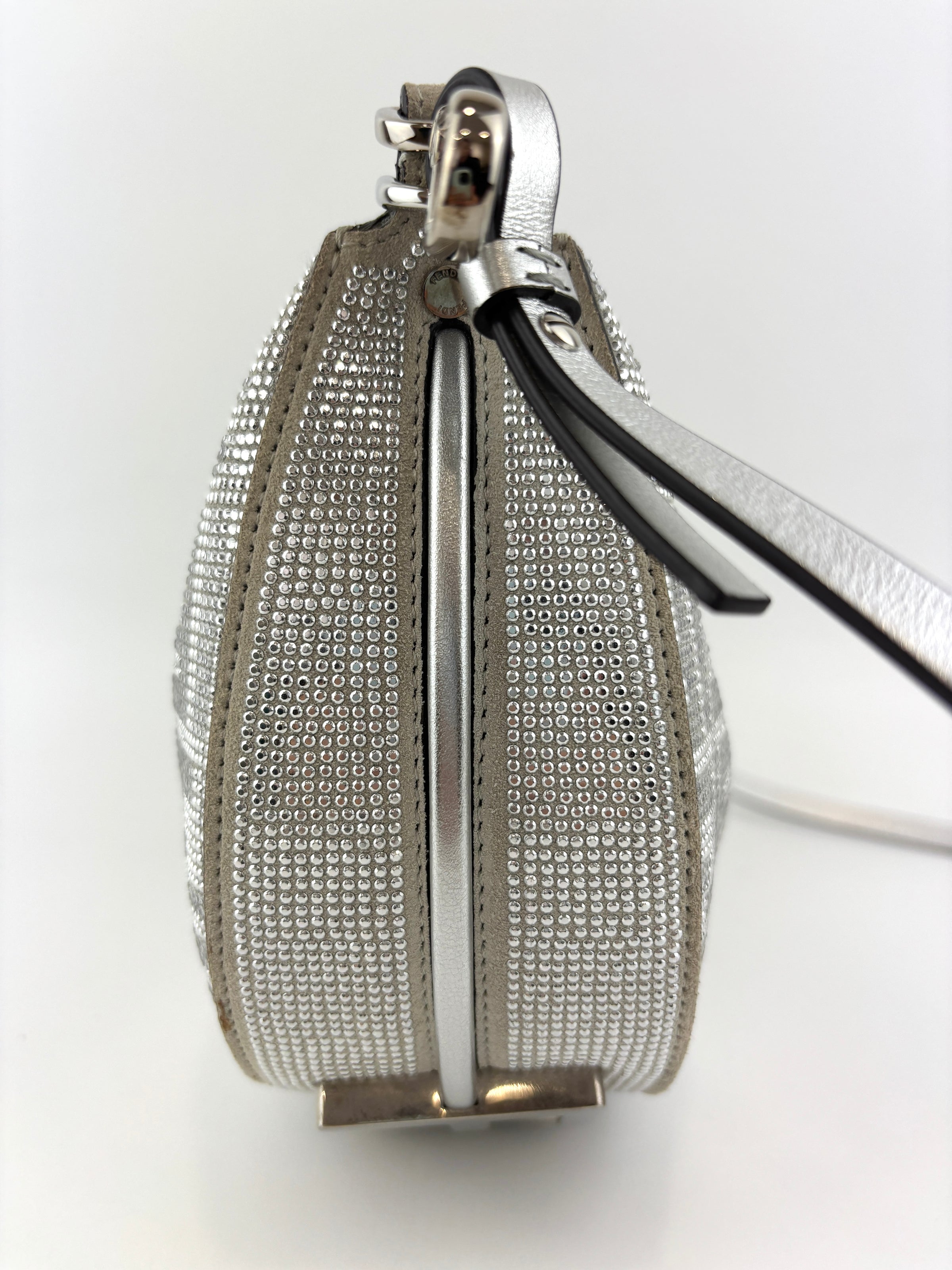Mini Fendigraphy Crystal FF/Vitello Laminato Suede