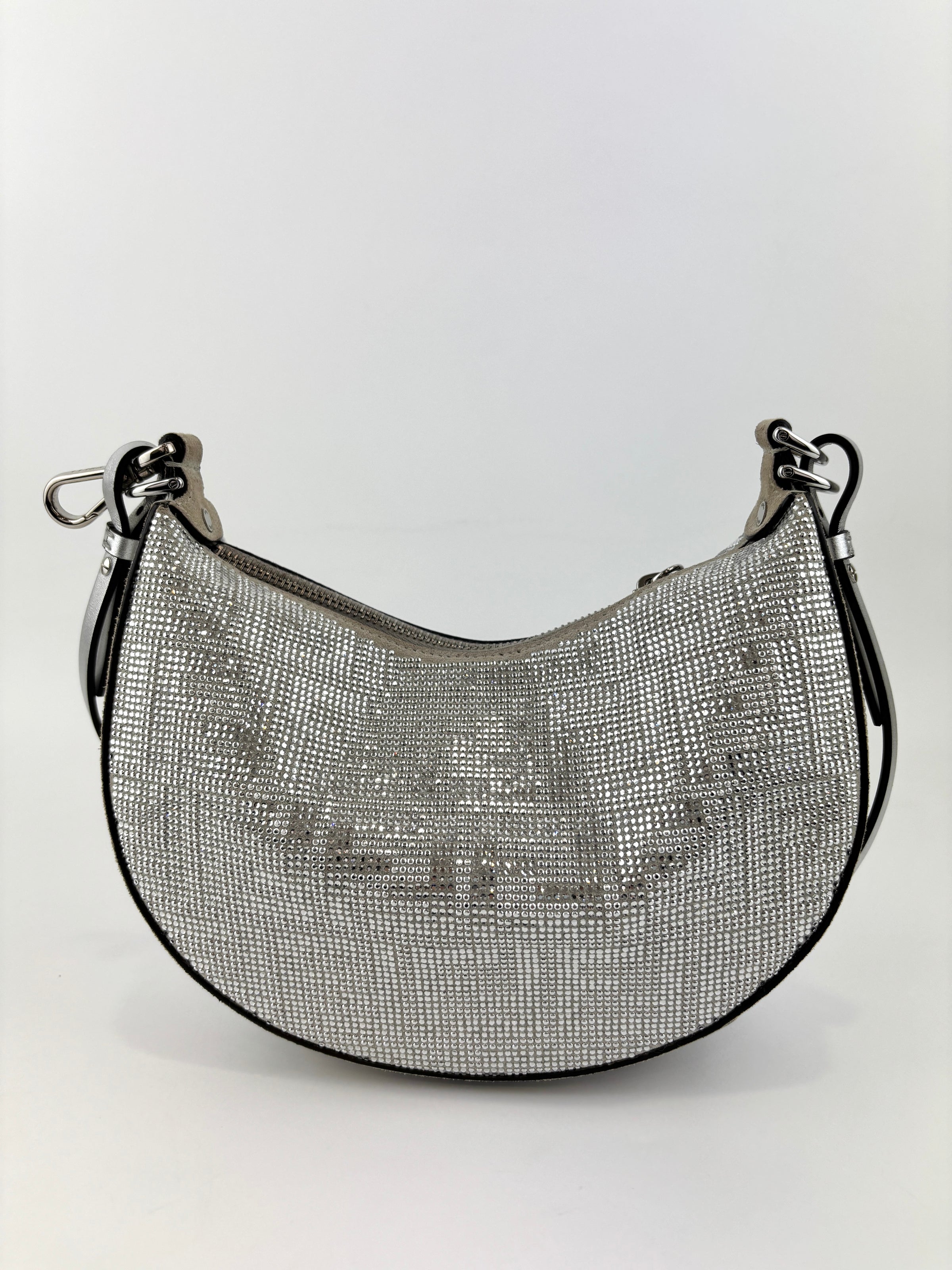 Mini Fendigraphy Crystal FF/Vitello Laminato Suede