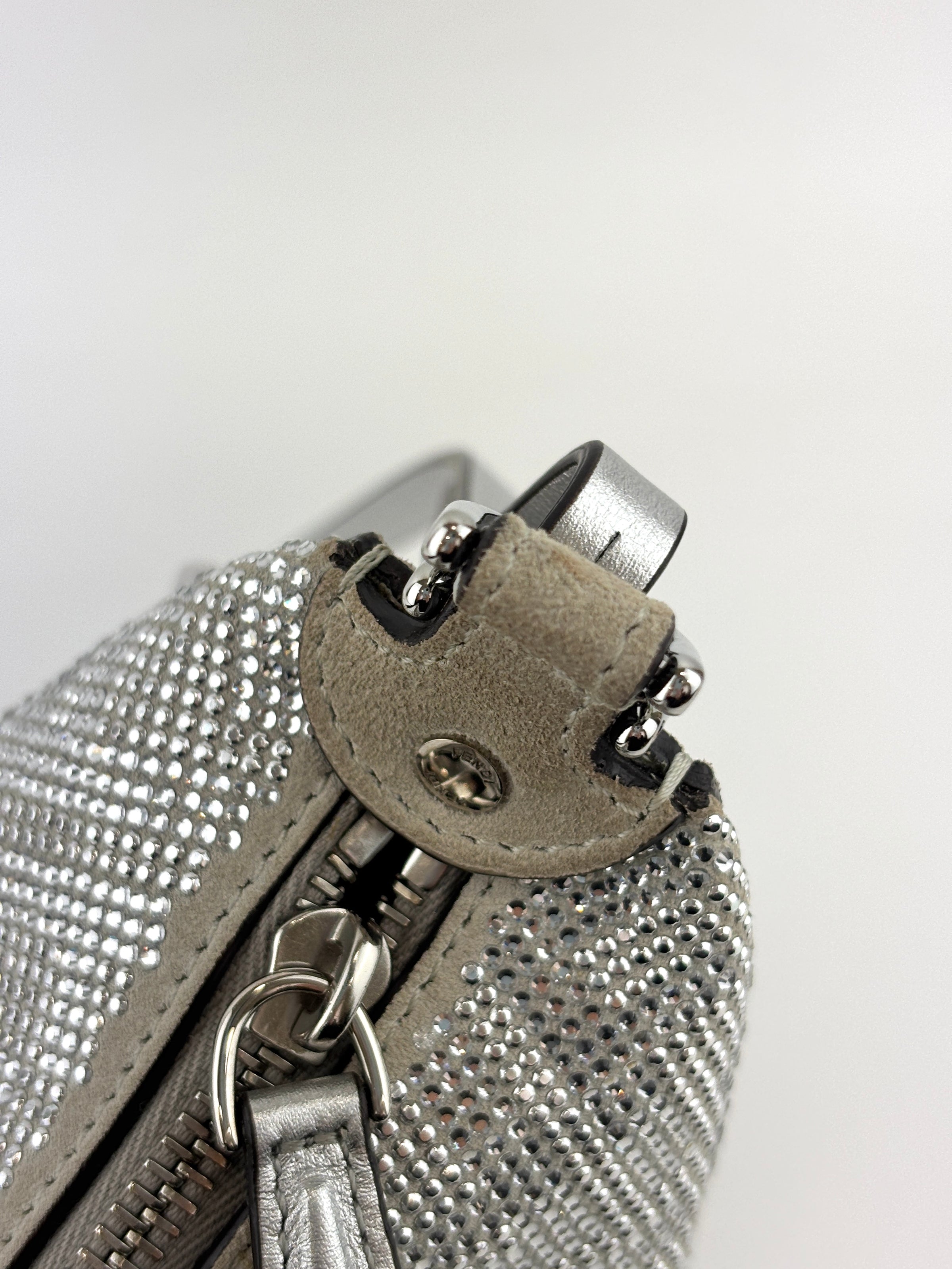 Mini Fendigraphy Crystal FF/Vitello Laminato Suede