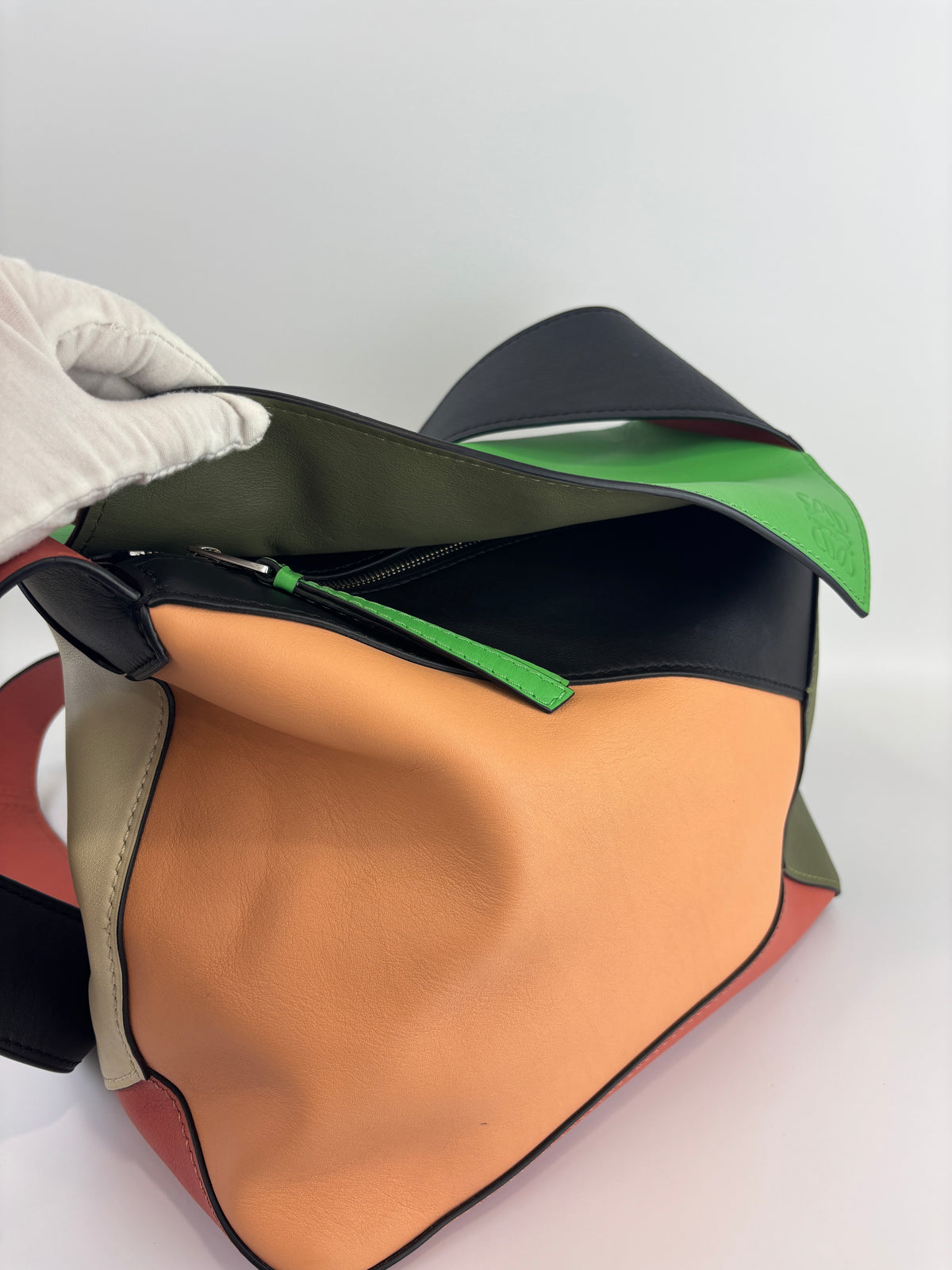 Large Puzzle Hobo Bag in Multicolour
