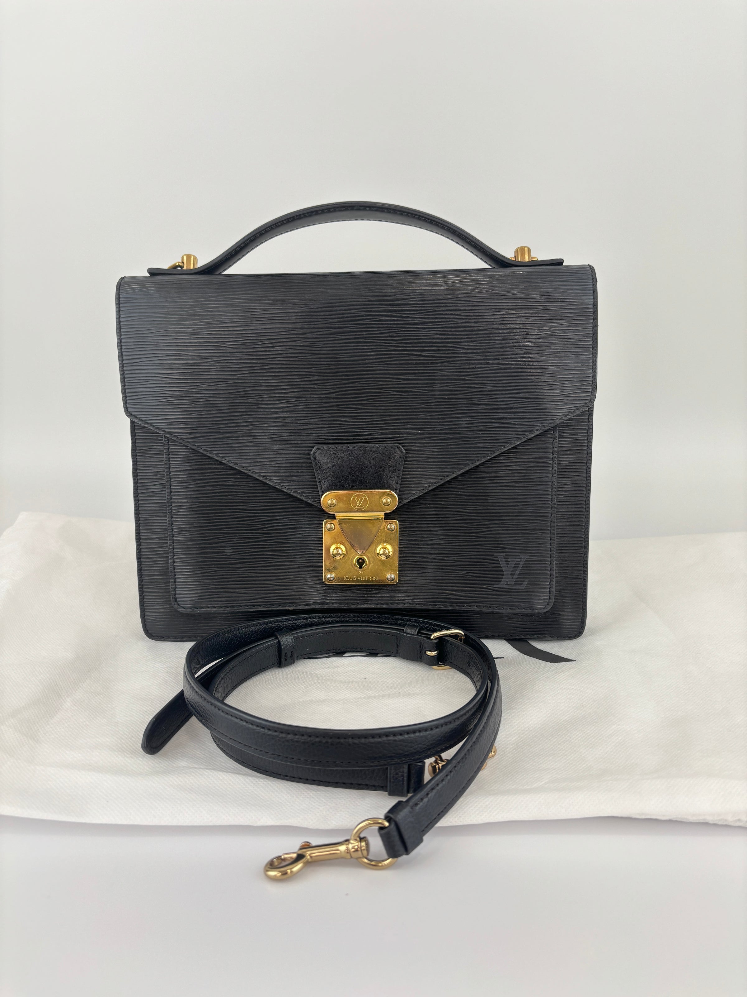 Monceau Black Epi Leather