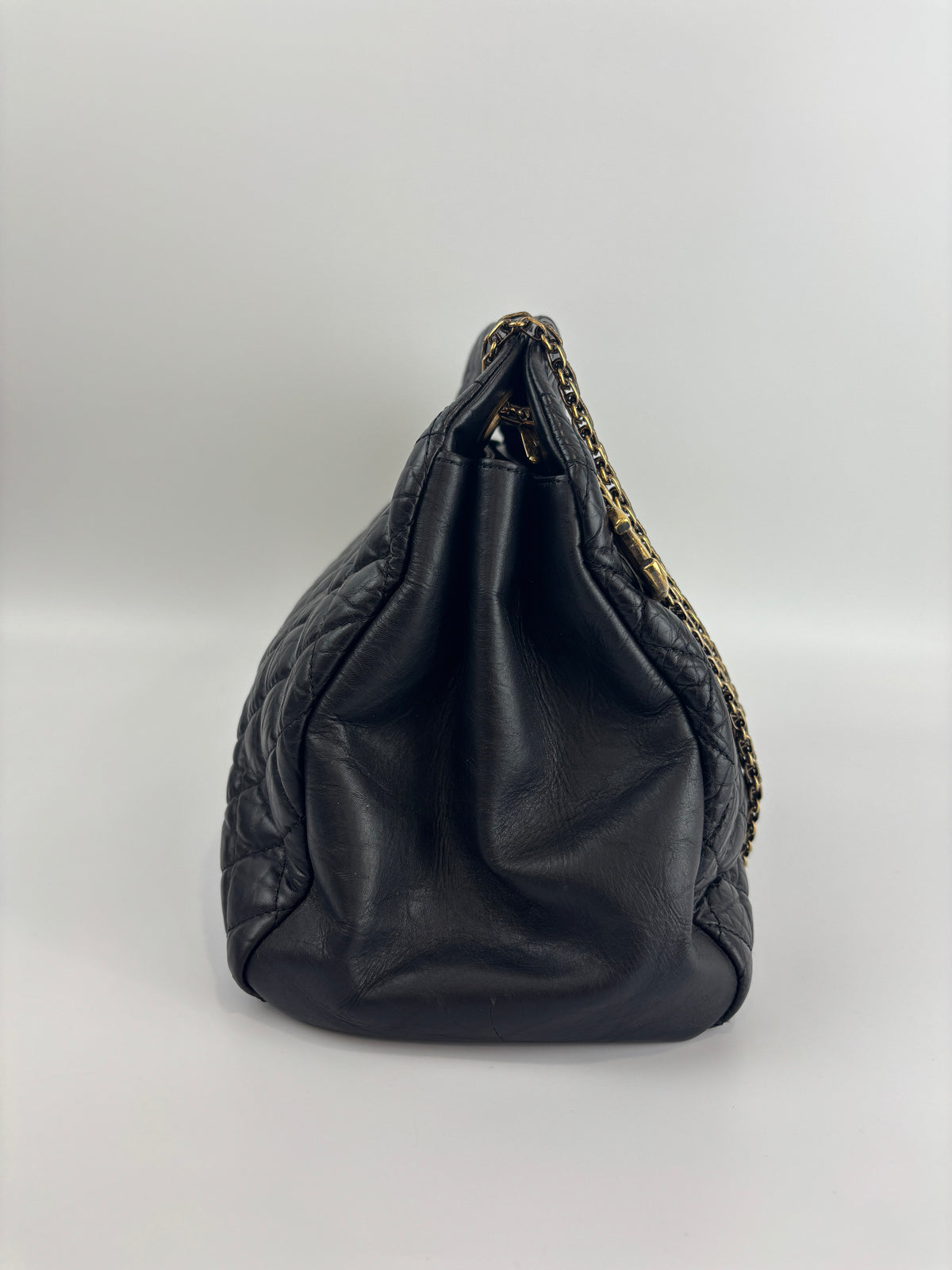 Black Quilted Large Just Mademoiselle Bowling Bag