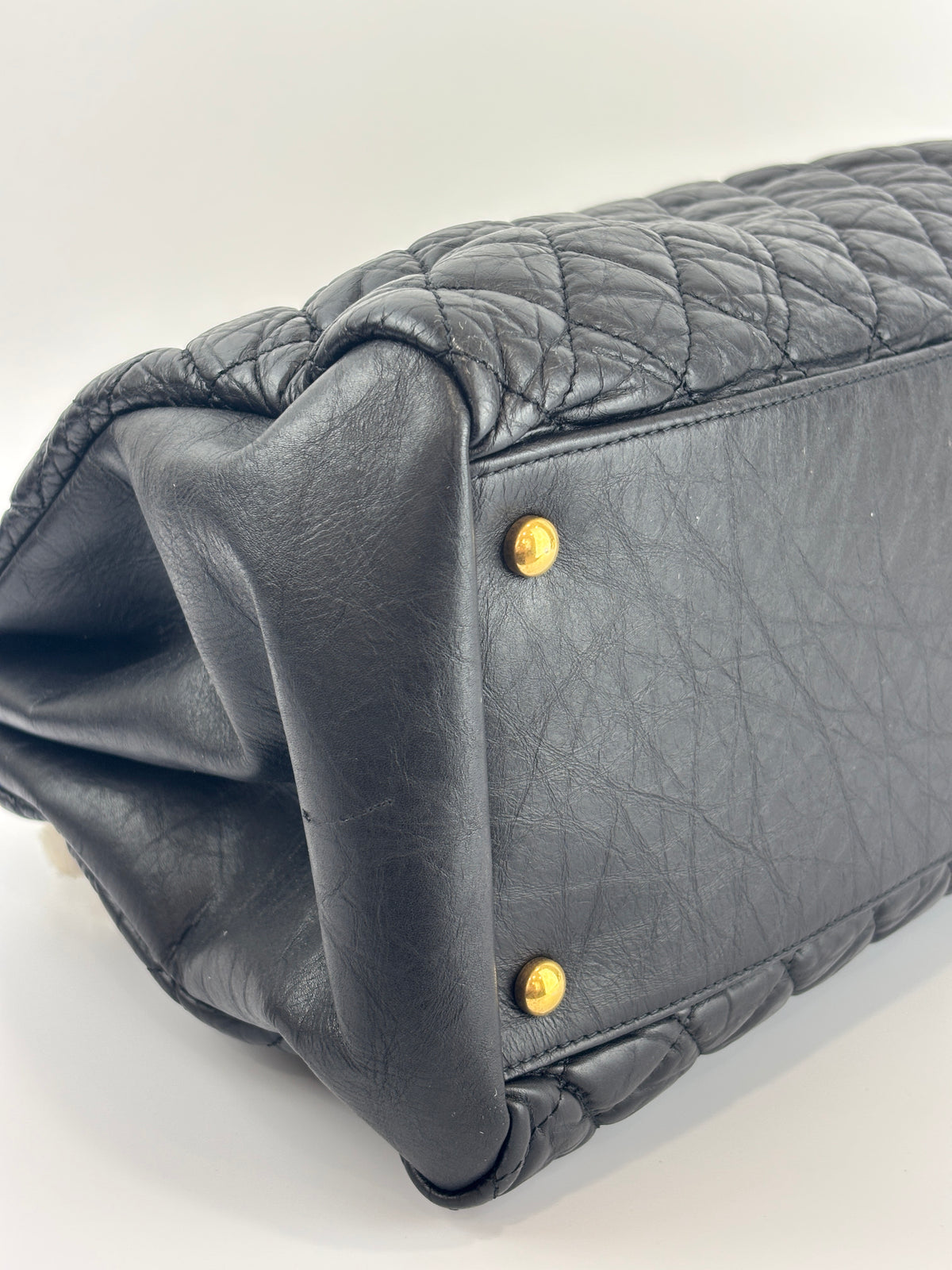 Black Quilted Large Just Mademoiselle Bowling Bag