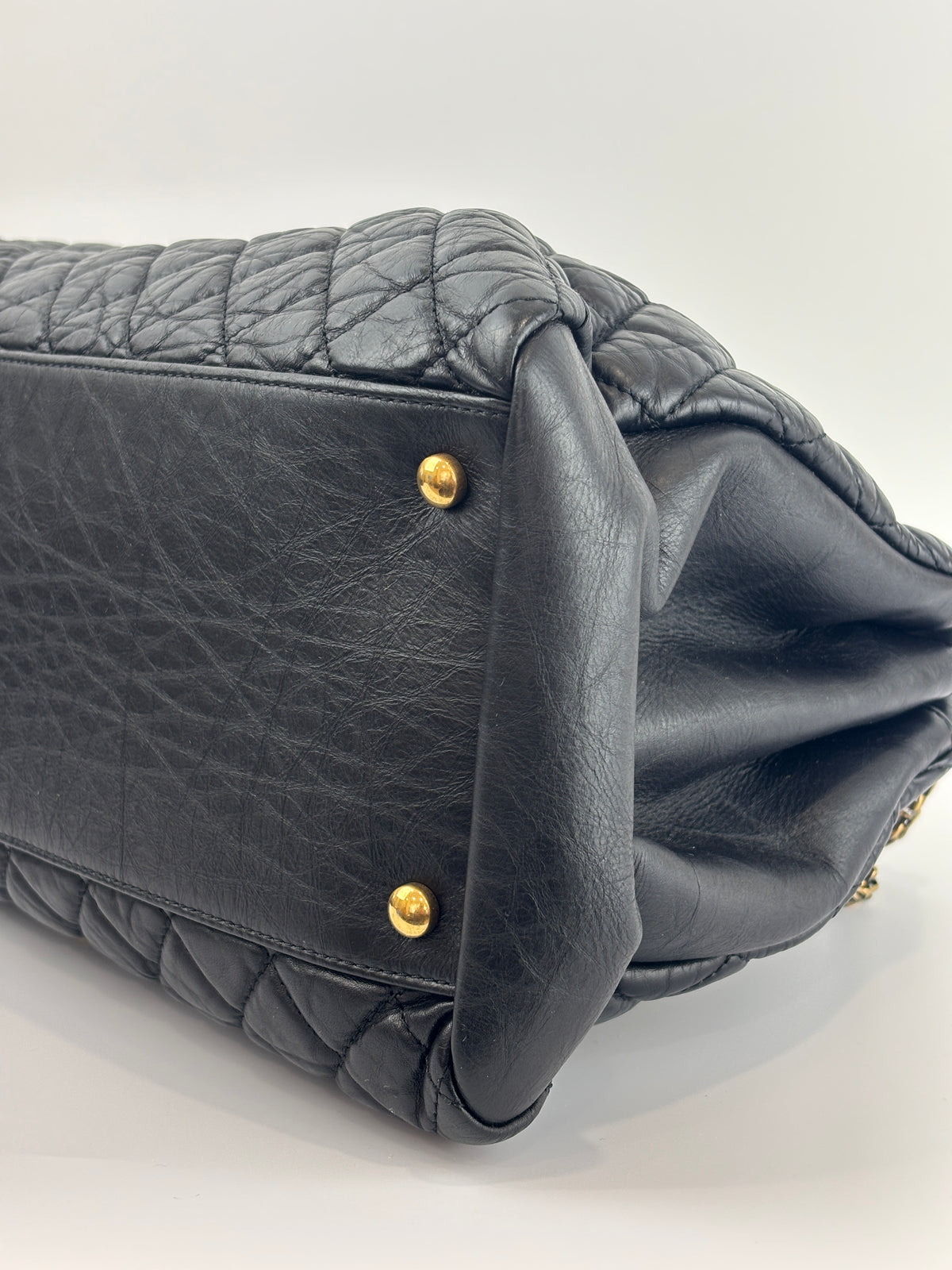 Black Quilted Large Just Mademoiselle Bowling Bag