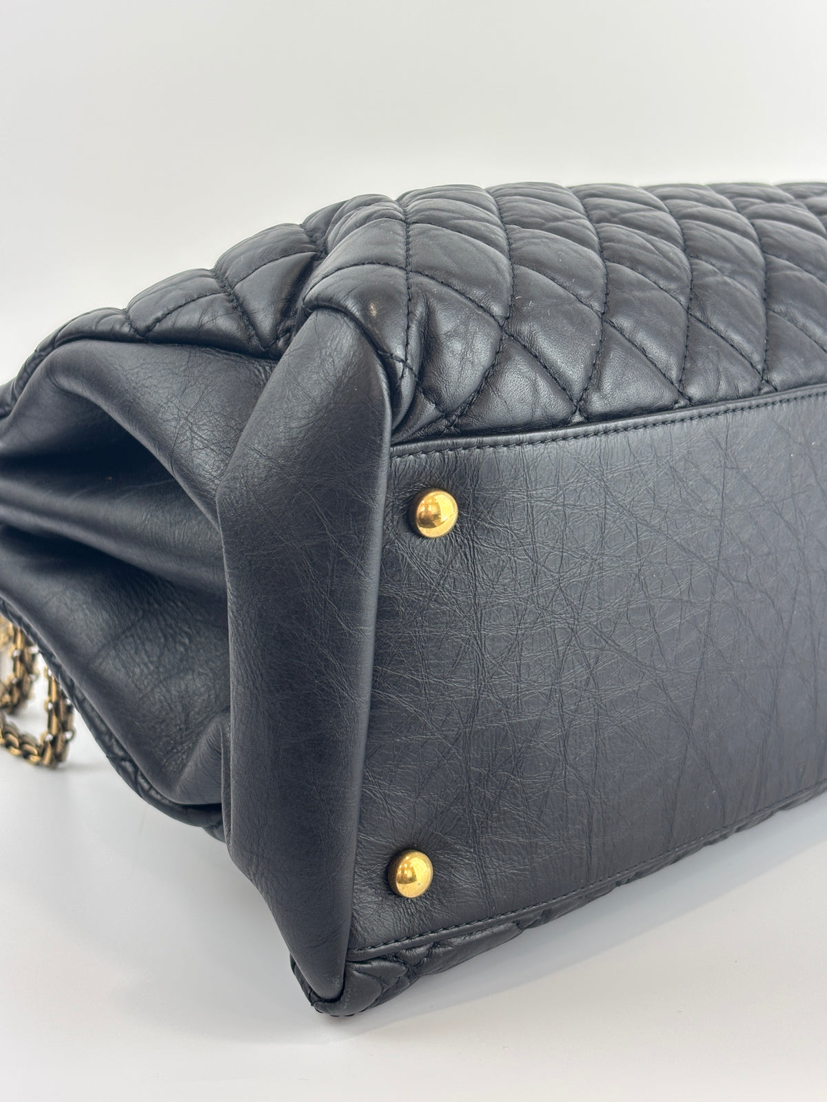 Black Quilted Large Just Mademoiselle Bowling Bag