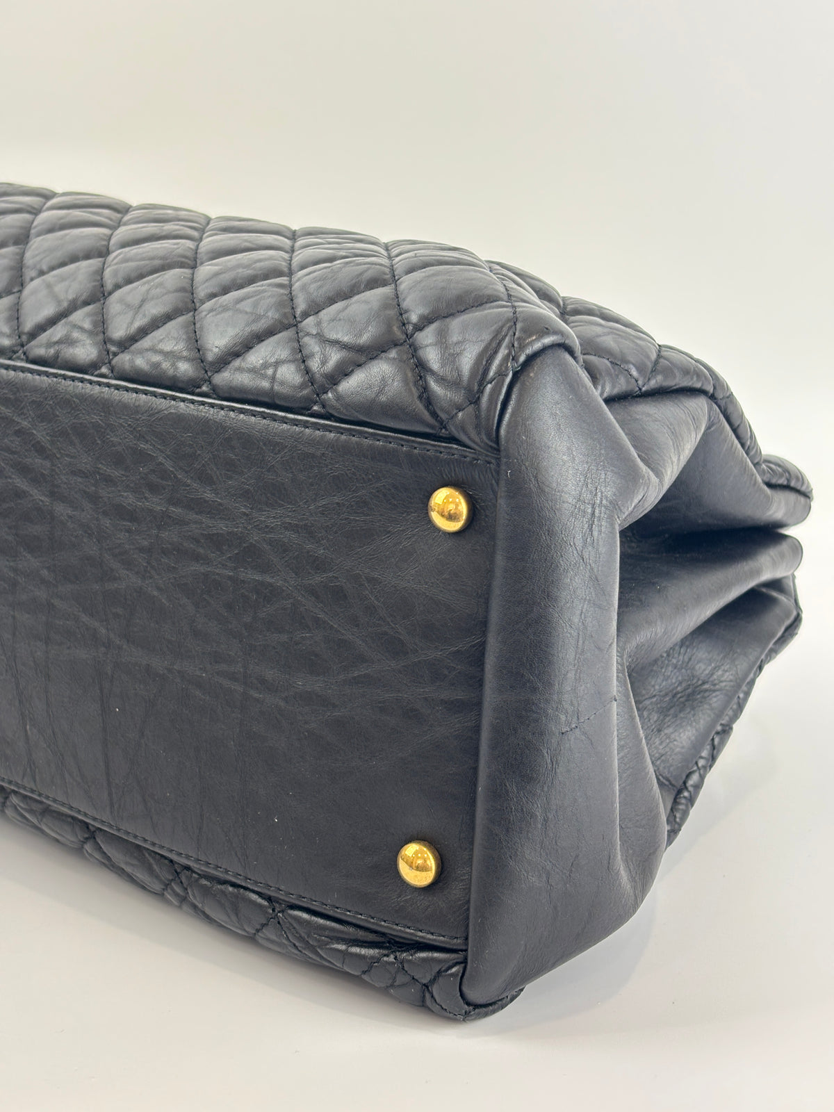 Black Quilted Large Just Mademoiselle Bowling Bag