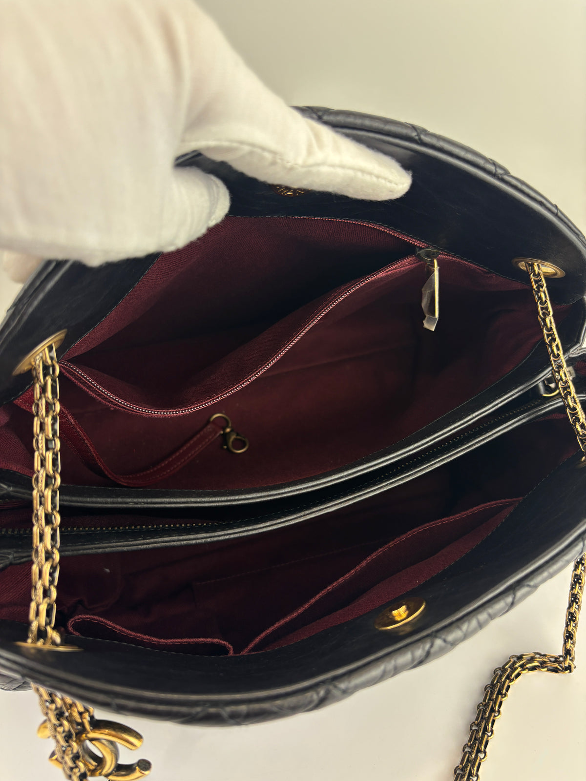 Black Quilted Large Just Mademoiselle Bowling Bag