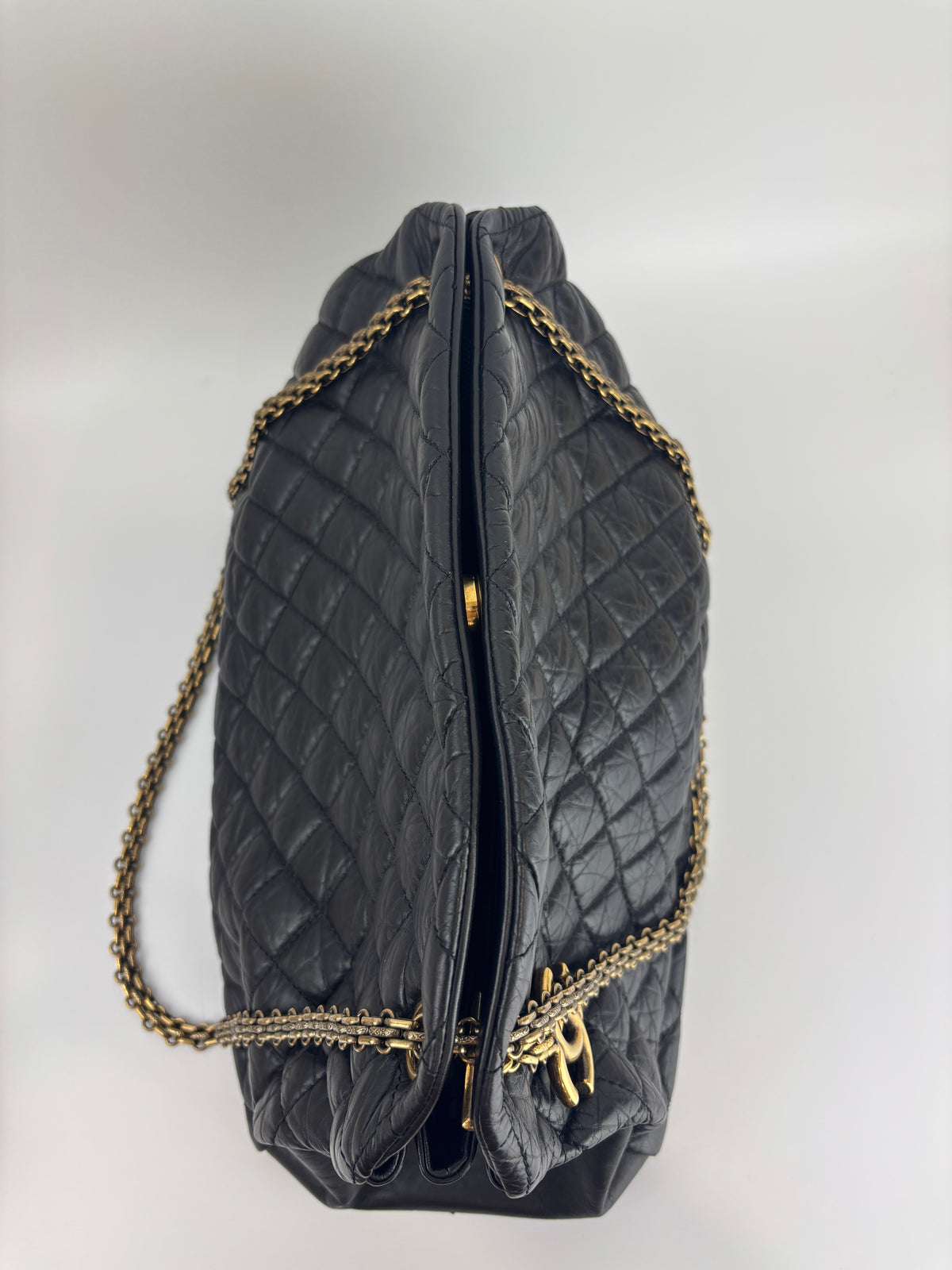 Black Quilted Large Just Mademoiselle Bowling Bag