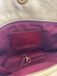 Aged Calfskin Gold Quilted Large Just Mademoiselle Bowling Bag