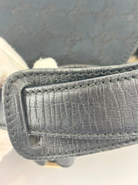 Web Horsebit GG Canvas Shoulder Bag Black