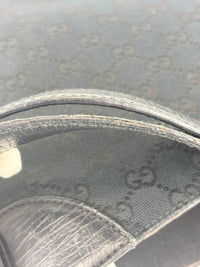 Web Horsebit GG Canvas Shoulder Bag Black
