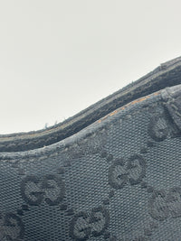 Web Horsebit GG Canvas Shoulder Bag Black